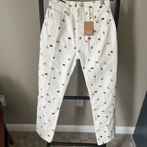 Reformation “Cynthia Fruitloops” High Rise Straight Jeans